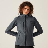 Regatta Women's Venturer 3-layer Waterproof Hooded Softshell Jacket in Dark Grey | Size: 20