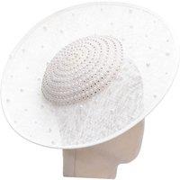 PEACH ACCESSORIES Women's Elegant Pearl Embellished Fascinator in Ivory