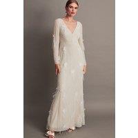 Monsoon Women's Florence Embellished Bridal Dress Ivory | Size: 12