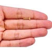 Raina Jewels Women's 22ct Yellow Gold Six Claw Cubic Zirconia Prong Nose Stud/Pin 3.5mm