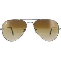 Ray-Ban Aviator Gunmetal Brown Gradient Sunglasses in Grey