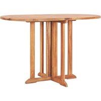 Berkfield Home Folding Butterfly Garden Table 120x70x75 cm Solid Teak Wood in Brown | Size: 120 x 70 x 75 cm