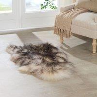 Native Natural Black Tipped Icelandic Sheepskin Rug | Size: Large