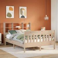 Bed Frame without Mattress 120x200 cm Solid Wood Pine