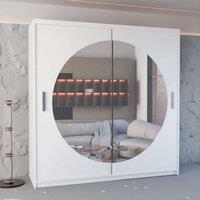 Sliding Wardrobes 4U Modern Wardrobe Double Sliding Wardrobe W 203cm x H 217cm x D 62cm in White