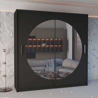 Sliding Wardrobes 4U Modern Wardrobe Double Sliding Wardrobe W 203cm x H 217cm x D 62cm in Black