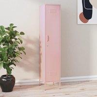 Berkfield Home Locker Cabinet Pink 35x46x180 cm Steel | Size: 35 x 46 x 180 cm
