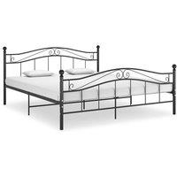 Berkfield Home Bed Frame Black Metal 180x200 cm Super King