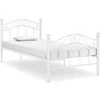 Berkfield Home Bed Frame White Metal 100x200 cm