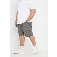 BadRhino Men's Elasticated Stretch Cargo Shorts in Grey | Size: 5-6XL