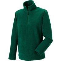 Russell Men's Quarter Zip Fleece Top in Bottle Green | Size: Medium
