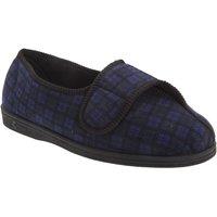 Comfylux Men's Georgie Superwide Slippers in Navy | Size: 11