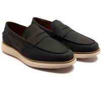Thomas Crick Men's 'DIMARCO' Leather Slip-on Casual Loafer Shoes in Navy | Size: 7