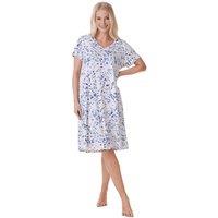 Camille Women's Lightweight Floral Print Nightdress in Blue | Size: 10-12
