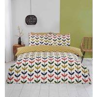 Rapport Home Jules Floral Microfiber Reversible Duvet Cover Set with Pillowcase in Yellow | Size: King