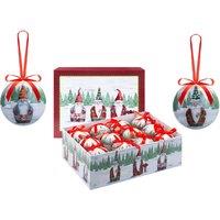 VFM e-Store Christmas Bauble Decoration Hanging Tree 12 piece 7. Set Santa in Red