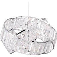 First Choice Lighting Clear Jewelled Layered Twist Ceiling Light Shade