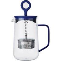 La Cafetiere Gyro Glass Spinning Infuser 1.25 Litre Teapot, Blue, Gift Boxed in Clear