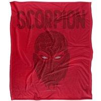 Warner Brothers Mortal Kombat 9 Scorpion Icon Silky Touch Super Soft Throw Blanket in White