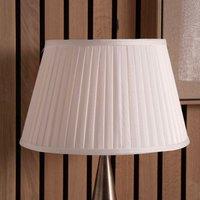 Ruma White Knife Pleat Lamp Shade Tapered Faux Silk Shade for Table Lamps & Floor Lamps | Size: 16 inches