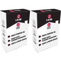 WD-40 3-IN-ONE Leisure Bundle Drip Oil, Grease & Degreaser Spray, 2 Pack in Red