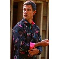 CLAUDIO LUGLI Men's Sugar Skull Band Print Shirt in Black | Size: Large