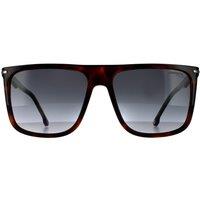 Carrera Men's Rectangle Dark Havana Dark Grey Gradient Sunglasses in Brown