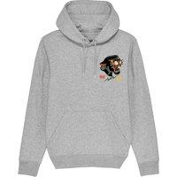 Rum Knuckles Men's Panther MC Hoodie in Grey | Size: Medium