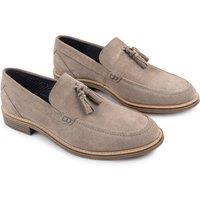 Amen Shoes Men's Affleck Suede Leather Smart Loafers in Taupe | Size: 7