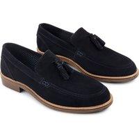 Amen Shoes Men's Affleck Suede Leather Smart Loafers in Navy | Size: 9