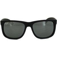 Ray-Ban Men's Rectangle Rubber Black Grey Mirror Sunglasses