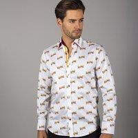 CLAUDIO LUGLI Men's Wwe: Hot Rod Rowdy Roddy Piper Print Shirt in White | Size: XL