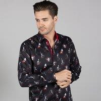 CLAUDIO LUGLI Men's Wwe: The Rock Icon Print Shirt in Black | Size: XL