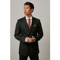 Burton Men's Black Pinstripe Double Breasted Jacket | Size: 38R