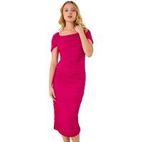 Ruched Mesh Stretch Dress