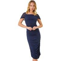 Ruched Mesh Stretch Dress
