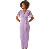 Metallic Plisse Bodycon Maxi Dress
