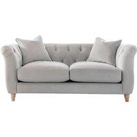 Elsie Plush Velvet Chesterfield Chalk 2 Seater Sofa