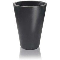 Primrose Polystone Calgary Black Tall Indoor Outdoor Garden Planter 69cm