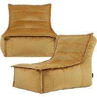 icon Dolce Large Beanbag Lounger, Velvet (2-Pack) in Yellow