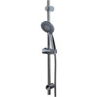 Showerdrape Spectra Chrome 3-spray Pattern Shower Riser Rail Kit in Silver