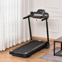 HOMCOM Folding 12km/h Electric Treadmill Running Machine w/ Incline LED Display in Black