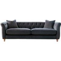 Elsie Plush Velvet Chesterfield Midnight Blue 3 Seater Sofa