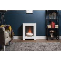 Adam Fires & Fireplaces Monet Fireplace Suite in Pure White with Electric Fire, 23 Inch