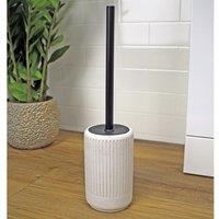 Showerdrape Alexandria Collection Concrete Toilet Brush & Holder in Beige