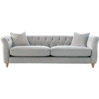 Elsie Plush Velvet Chesterfield Chalk 3 Seater Sofa