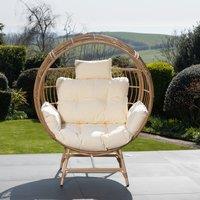 Artemis Home Harmony Round Standing Egg Chair in Cream