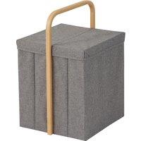 Showerdrape Cotswold Grey Single Laundry Hamper with Lid 500 x 360mm