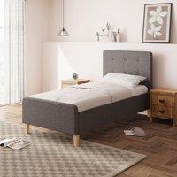 GFW Ashbourne Ottoman Storage Bed in Dark Grey | Size: Double