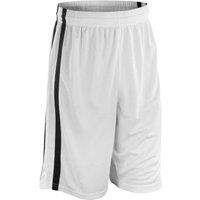 Spiro Men's Quick Dry Basketball Shorts in White | Size: XL
